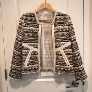 IRO jacket embroidered with colorful knit pattern